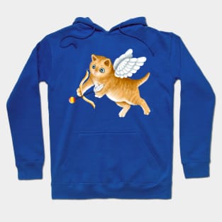 Ginger Cherub Kitten With a Bow and an Arrow Hoodie